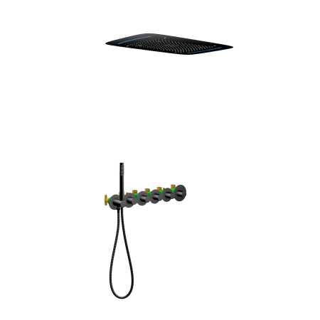 Встраиваемая душевая система с термостатом TIMO Saona SX-2319/03SM, черный