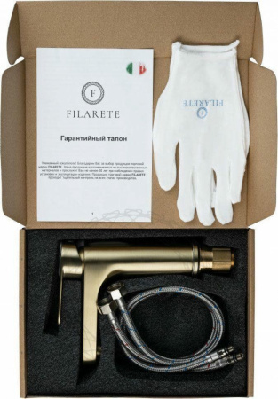 Cмеситель для раковины FILARETE Retta FL5030 (Матовое золото)