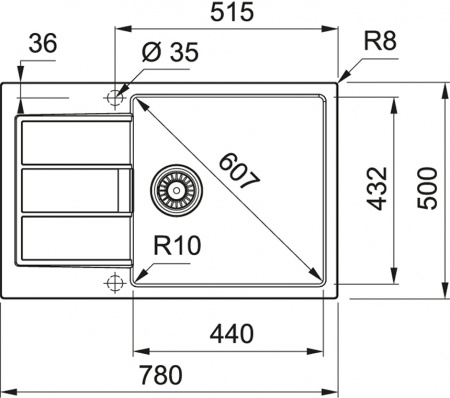 Кухонная мойка Franke Sirius 2.0 S2D 611-78 XL/500 серый