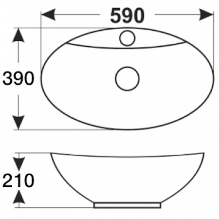 Раковина MELANA MLN-7167 (T4080)