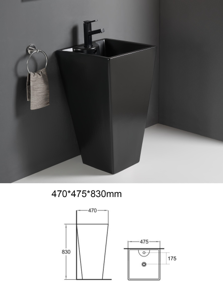 Раковина напольная WeltWasser WW LEERBACH 4847 MT-BL