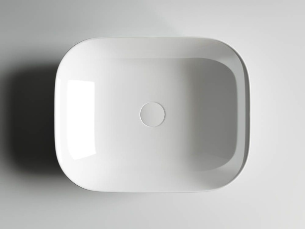 Умывальник чаша накладная прямоугольная Ceramicanova Element 505*405*140мм, Белый, CN6008