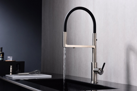 Смеситель для кухни Paulmark TORNADO To213402-Ni, никель