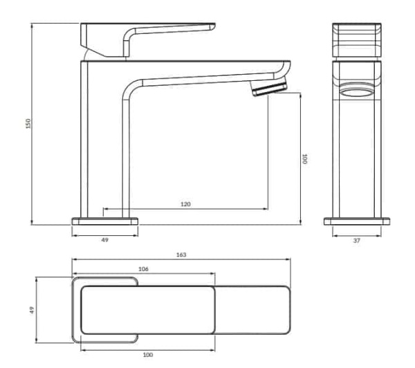 Смеситель для раковины OMNIRES Parma PM7411IN