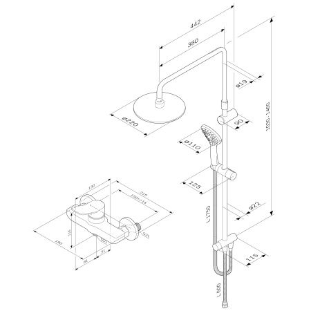 Душевая система AM.PM X-Joy F40885A24