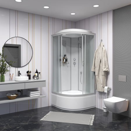 Душевая кабина Niagara Classic NG-2307-14 (80х80х215) высокий поддон(40см),стекло матовое