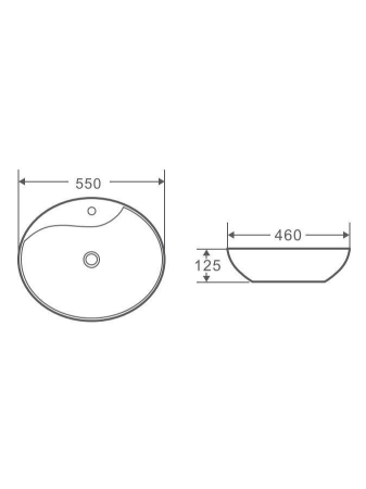 Раковина накладная WeltWasser WW SK ELBACH 1147