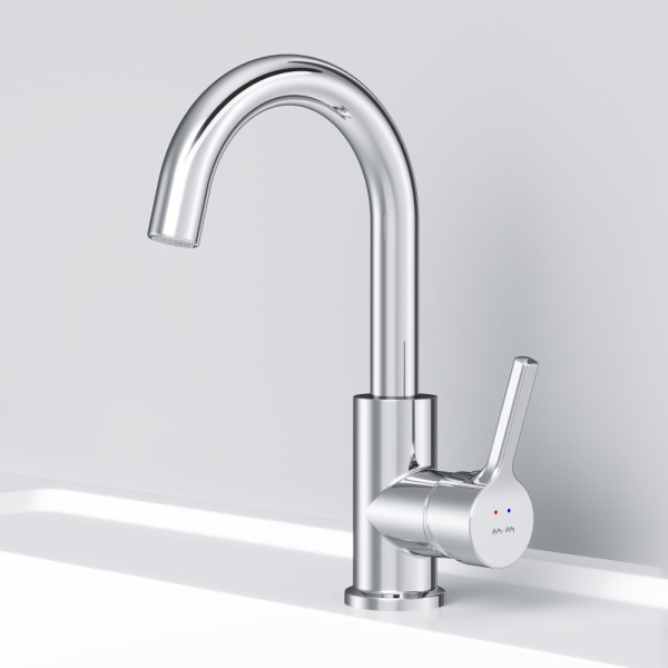 F85B02700  X-Joy S Смеситель для умывальника AM.PM с поворотным изливом, хром