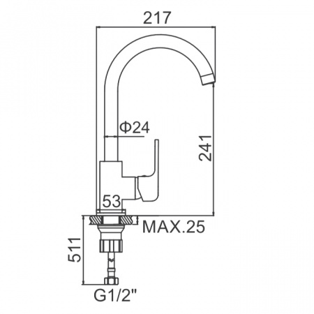 Смеситель для мойки Ledeme H44 L4044-2