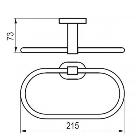 Полотенцедержатель овальный Ravak Chrome X07P190