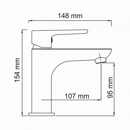 Смеситель для умывальника Wasserkraft Leine 3504