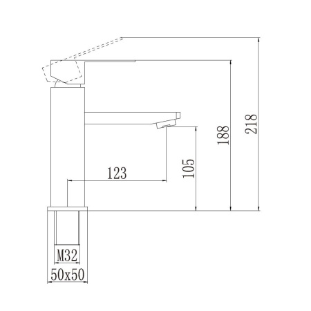 Смеситель для раковины Savol S-SUS1001, сатин