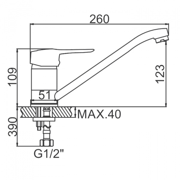 Смеситель для мойки Ledeme H28 L4228-B