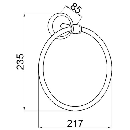 Кольцо для полотенец Boheme Vogue Nero 10185 Хром