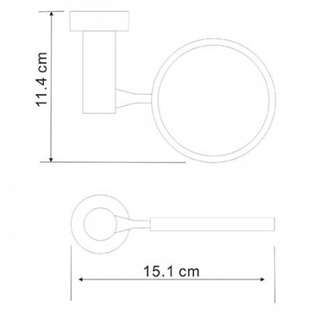 Держатель щетки для унитаза WasserKRAFT Donau C176