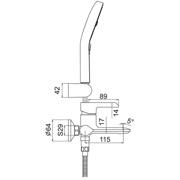 Смеситель для ванны Gappo G03-8 G3203-8