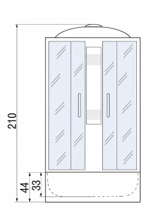 Душевая кабина River NARA 100/44 MT 1000х1000х2100мм
