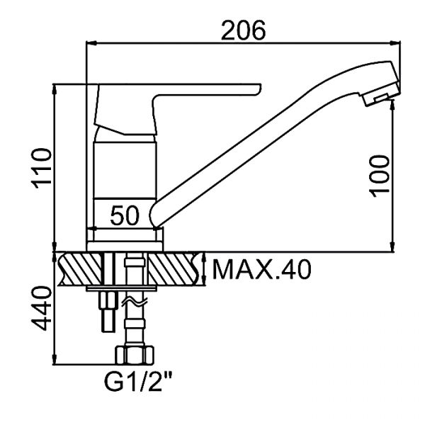 Смеситель для мойки Ledeme H53 L4553