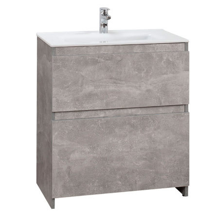 Тумба под умывальник Belux Сидней-Женева напольная 70-02, бетон Чикаго светло-серый