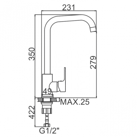 Смеситель для мойки Ledeme H53 L4053