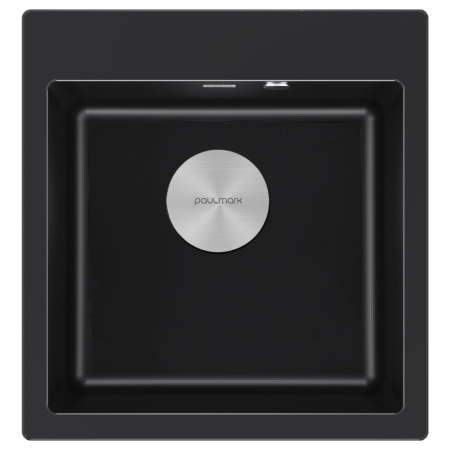 Мойка Paulmark KANTE 50 PM105152-BLM 520х510х200 мм, IT-GRANIT, черный металлик