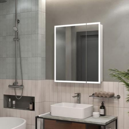 Зеркало-шкаф Reflexion Cube LED 700х800 RF2212CB