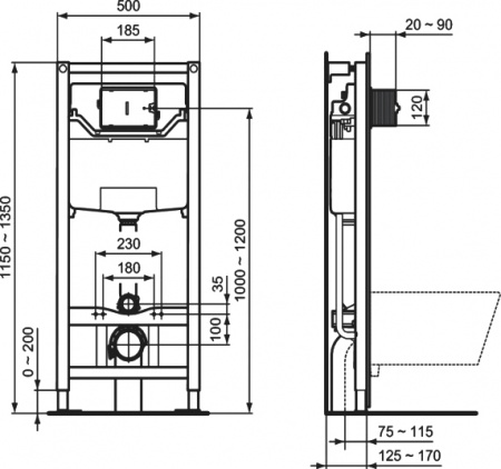 Комплект Ideal Standard Connect R020467+W941102 с сиденьем Soft Close