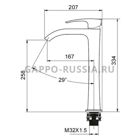 Смеситель для раковины Gappo G07-9 G1007-89