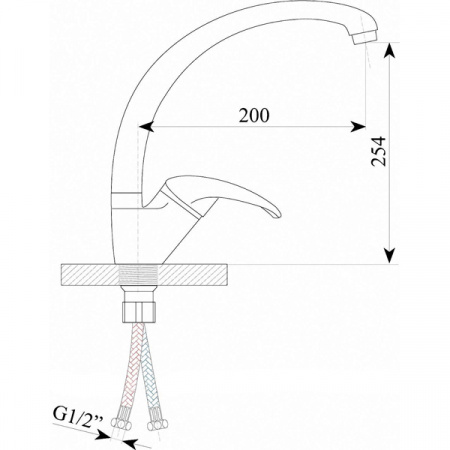 Смеситель для мойки Gran-Stone GS 4101 307 терракот