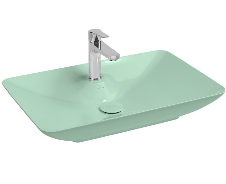 Раковина ISVEA SistemaY Clear накладная 644*395*125 1 цвет мятно зеленый матовый 10SY50065SV-2T
