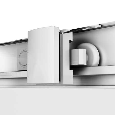 W90G-403-8080-MT Gem Душевое ограждение AM.PM квадратн.,раздвиж.двери 80x80 хром мат.,стекло прозрачное