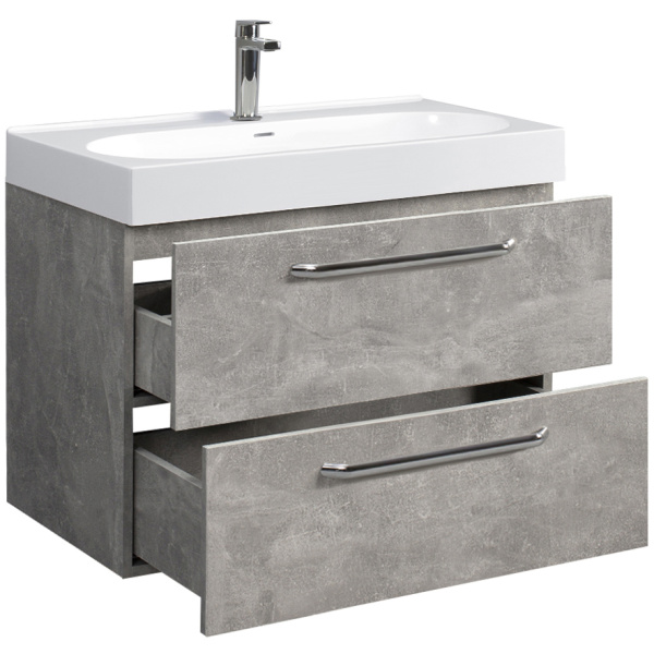 Тумба под умывальник Belux Стокгольм НП 80-02 Бетон Чикаго светло-серый