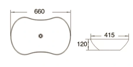 Раковина SantiLine SL-1030 67х34 белая