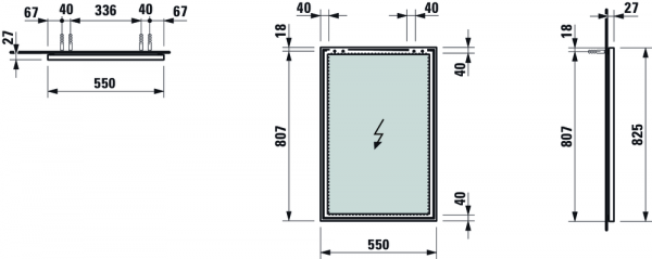 Зеркало Laufen Frame 25 4474019004501 55x82.5