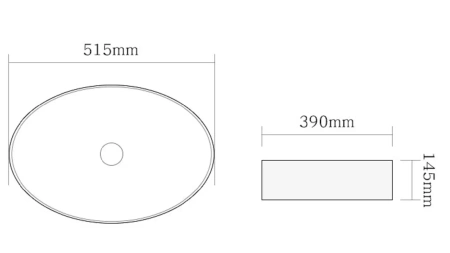 Раковина SantiLine SL-1104 52х39 белая