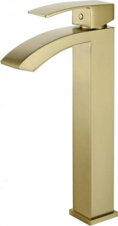 Смеситель для раковины Высокий Grocenberg GB3007 Золото матовый