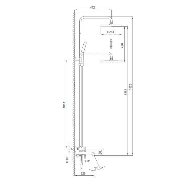 Душевая система Gappo G2406-6