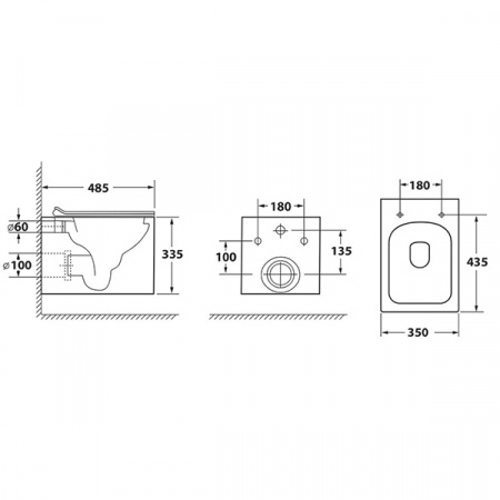 Унитаз подвесной OWL Cube Cirkel-H OWLT190803 с сиденьем DP микролифт