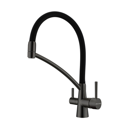 Смеситель для кухни Paulmark SIЕGEN Si213111-GM, вороненая сталь