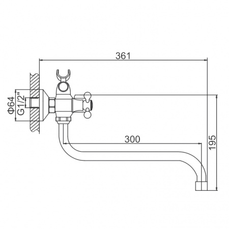 Смеситель для ванны Ledeme H09 L2309