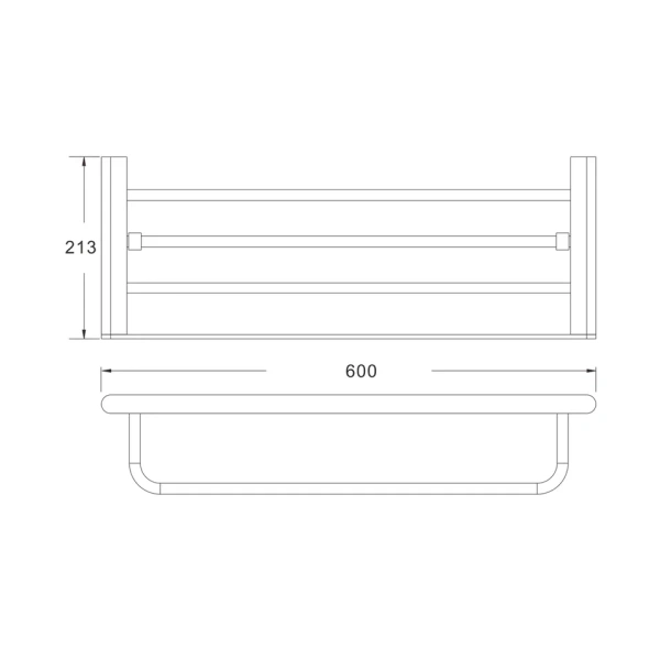 Полка для полотенец Rose RG1708H, черный