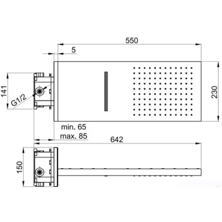 Душевая система Armatura CASSINI Kaskada 842-811-00 встраиваемая со смесителем, хром