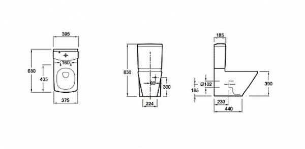 Бачок для унитаза Jacob Delafon Escale E1416-00 белый