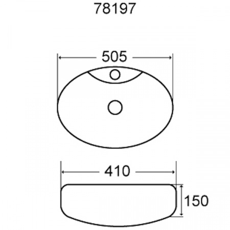 Раковина MELANA MLN-78197 (А455)