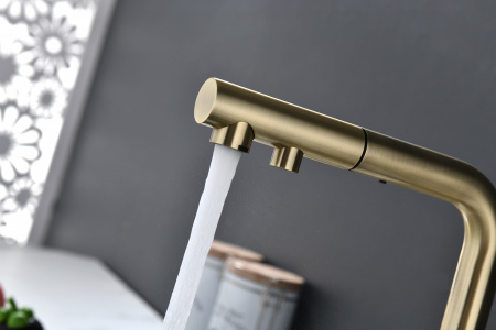 Смеситель для кухни Paulmark SERPENTINE Se213222-BR, бронза