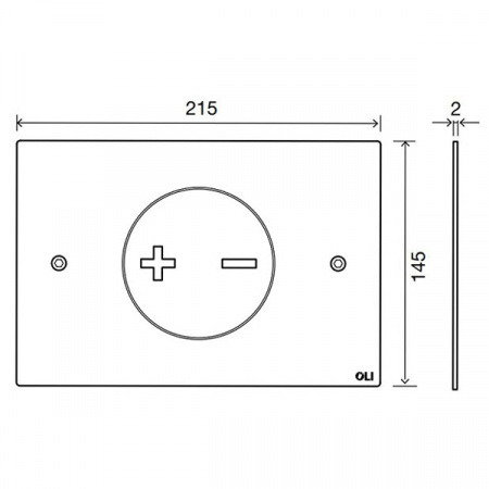 Кнопка смыва Oli Inox-x 02 хром 660002