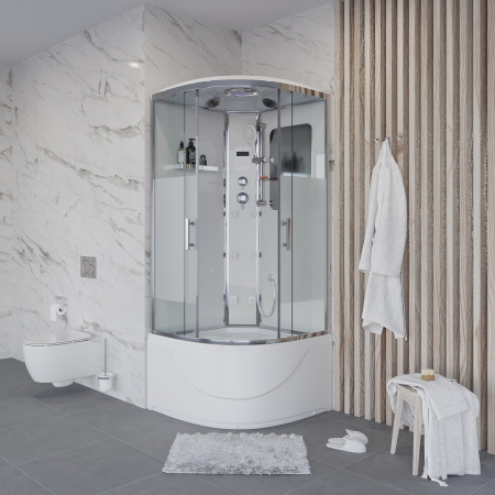 Душевая кабина Niagara Ultra NG-308-01 (90х90х220) высокий поддон(48см),стекло матовое,4 места