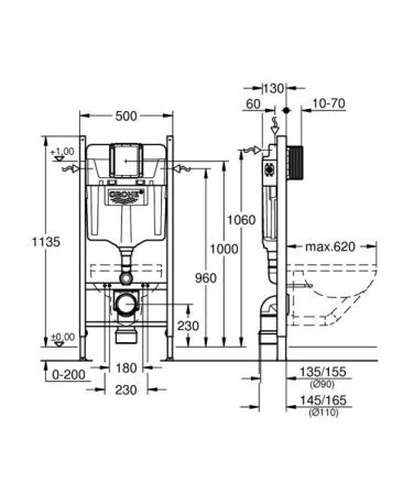 Инсталляция для унитаза Grohe Rapid SL 38840000 Сет 3 в 1