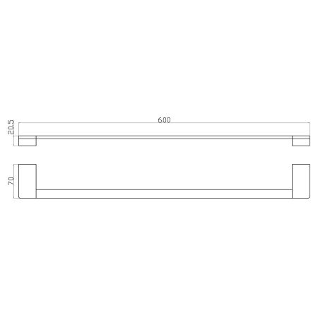 Вешалка для полотенец WONZON & WOGHAND, Темный графит (WW-9112-GM)