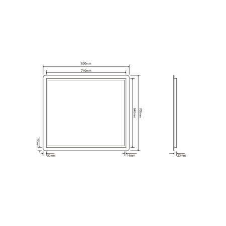 Зеркало Roxen Bella 80х70 510055-80